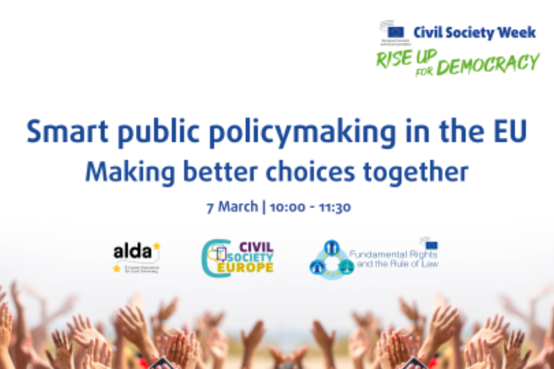 Civil Society Week: Smart public policymaking in the EU – Making better choices together